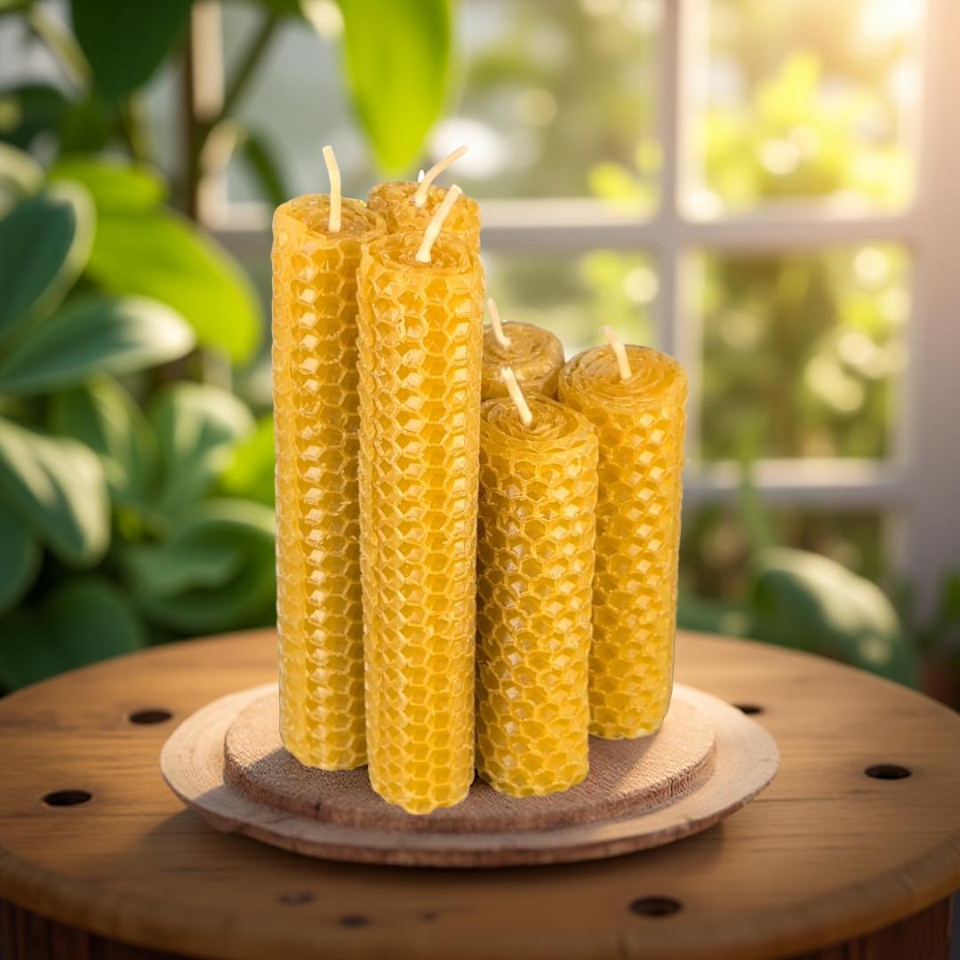 Rolled Beeswax Candle - 100% Beeswax Candles - Natural Candles - Beeswax Rolled Candles