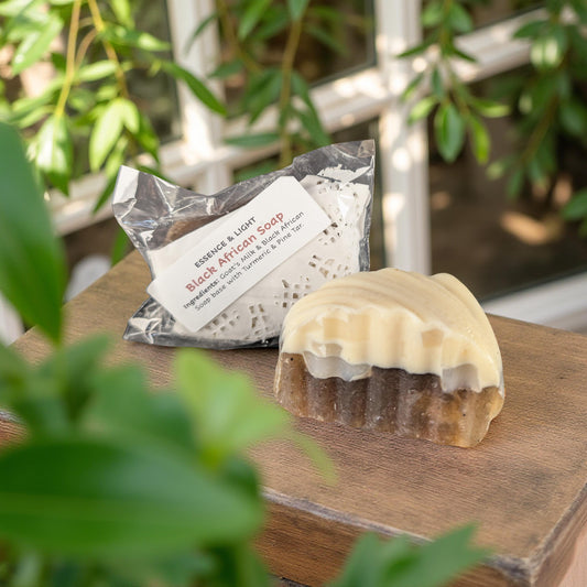 Black African Soap w/ Turmeric & Pine Tar