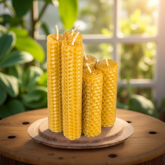 Rolled Beeswax Candle - 100% Beeswax Candles - Natural Candles - Beeswax Rolled Candles