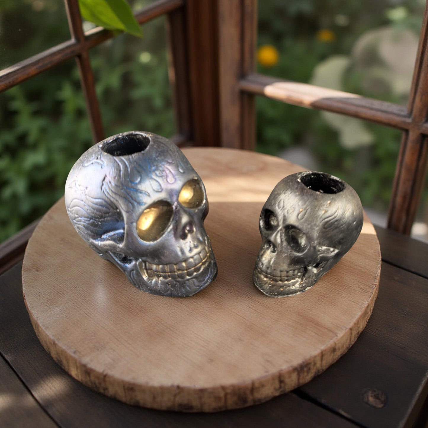 Decorative Skull Candle Holders