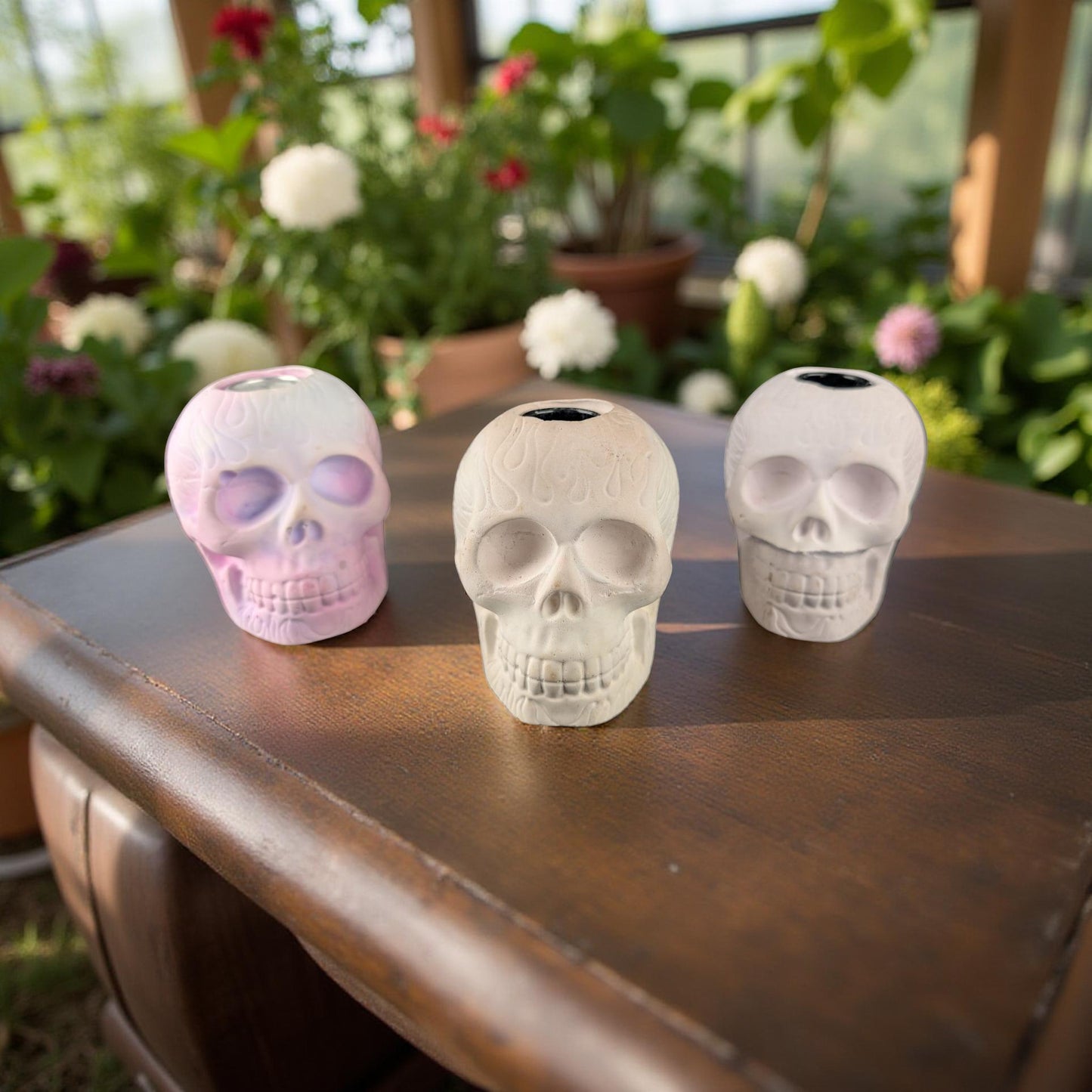 Decorative Skull Candle Holders