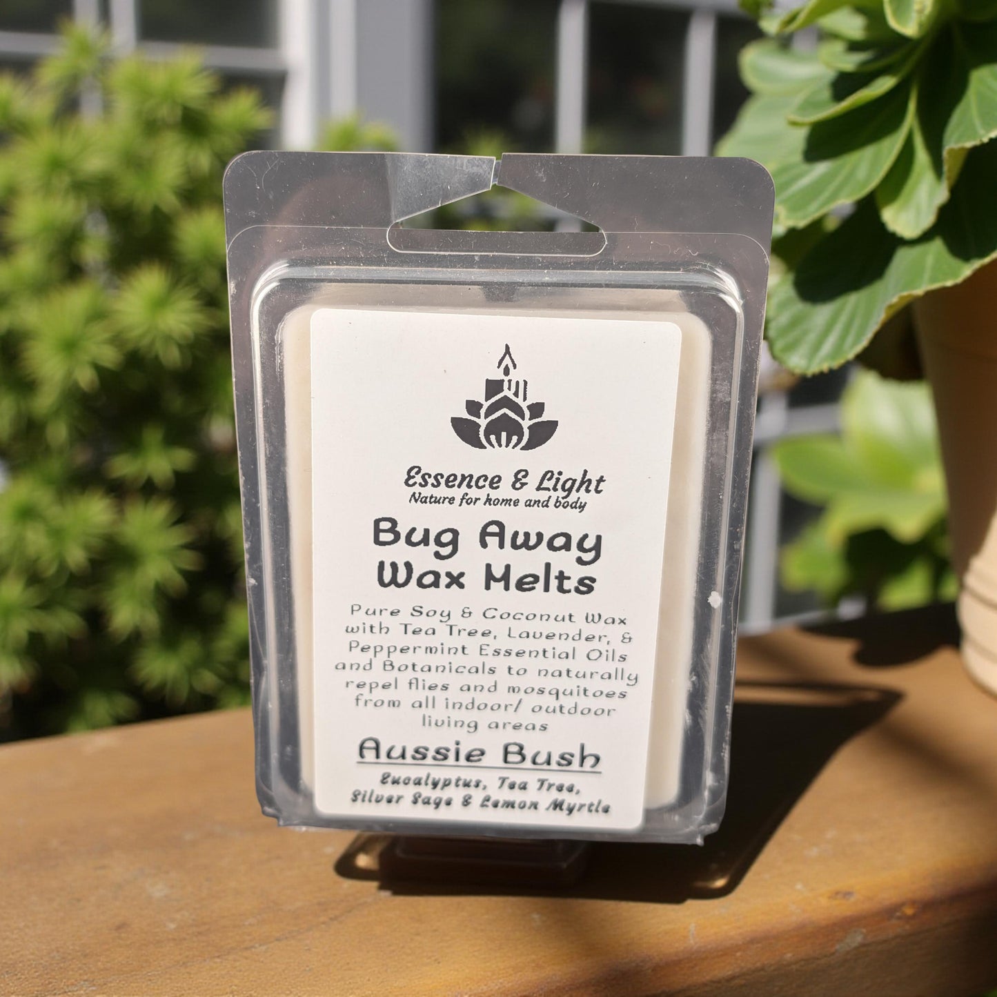 Bug Away Wax Melts  | Insect Repellent | Natural Soy Coconut Wax | Tea Tree and Eucalyptus Essential Oils | 100% Natural Insect Repellent